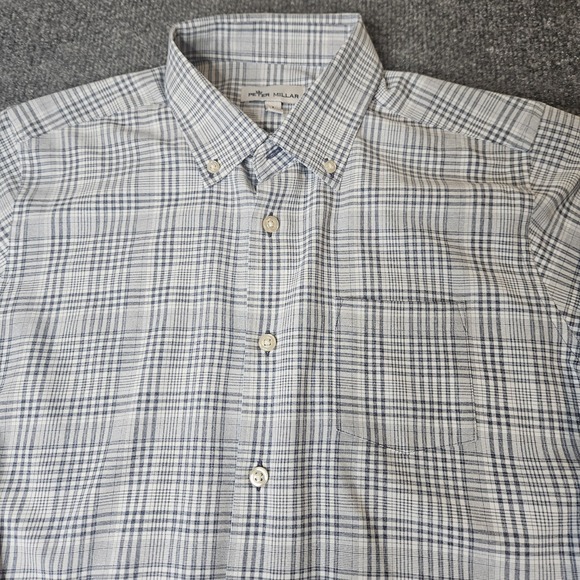 Peter Millar Boys Dress Shirt Size Large Longsleeve Plaid - Picture 1 of 6